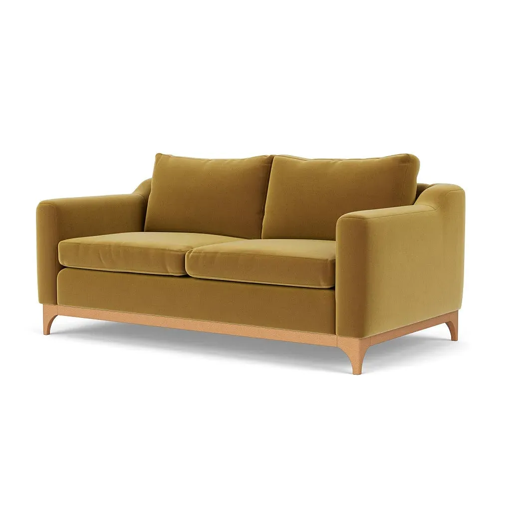 3-Seater Sofa - Mustard, Matt Velvet