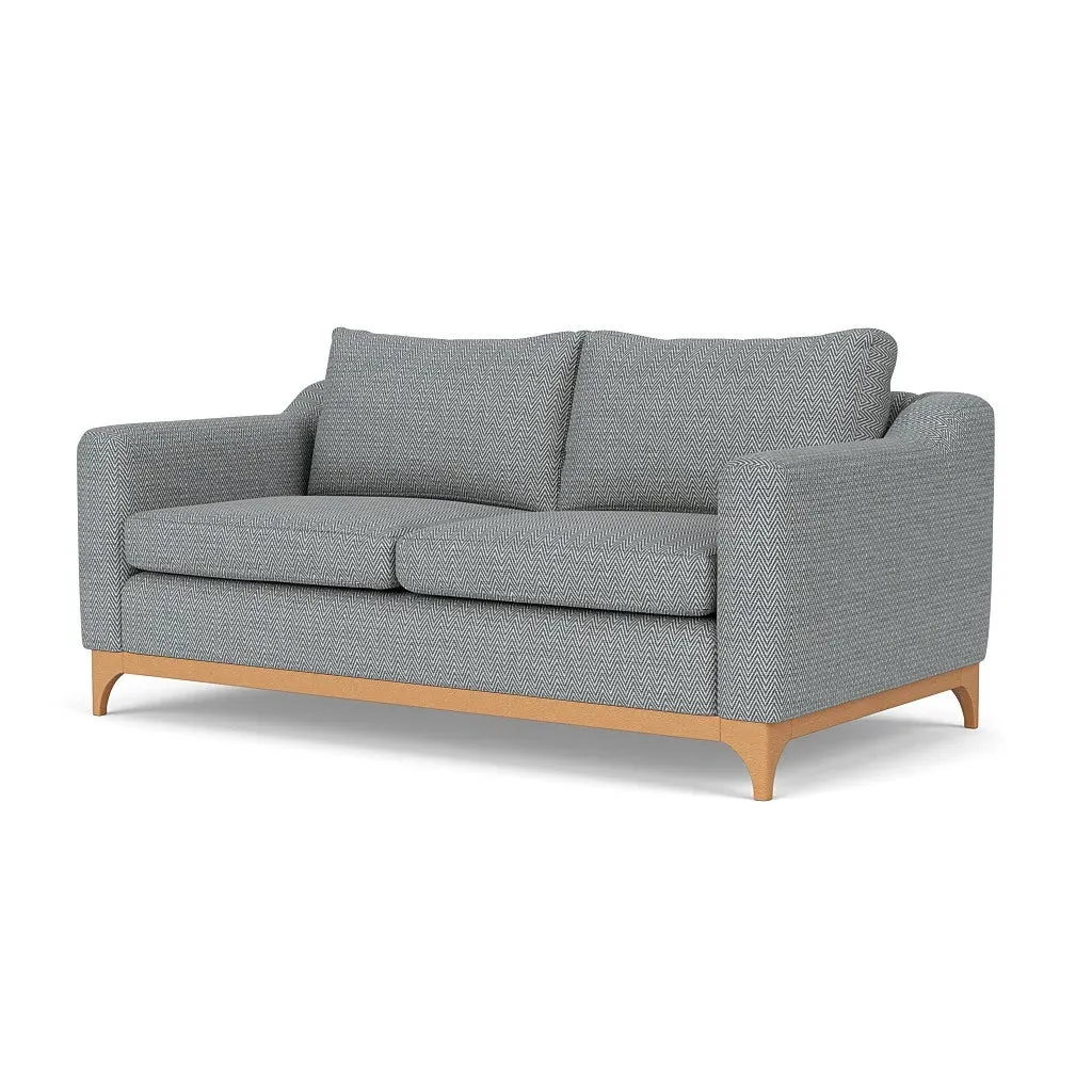 3-Seater Sofa - Navy, Herringbone Weave
