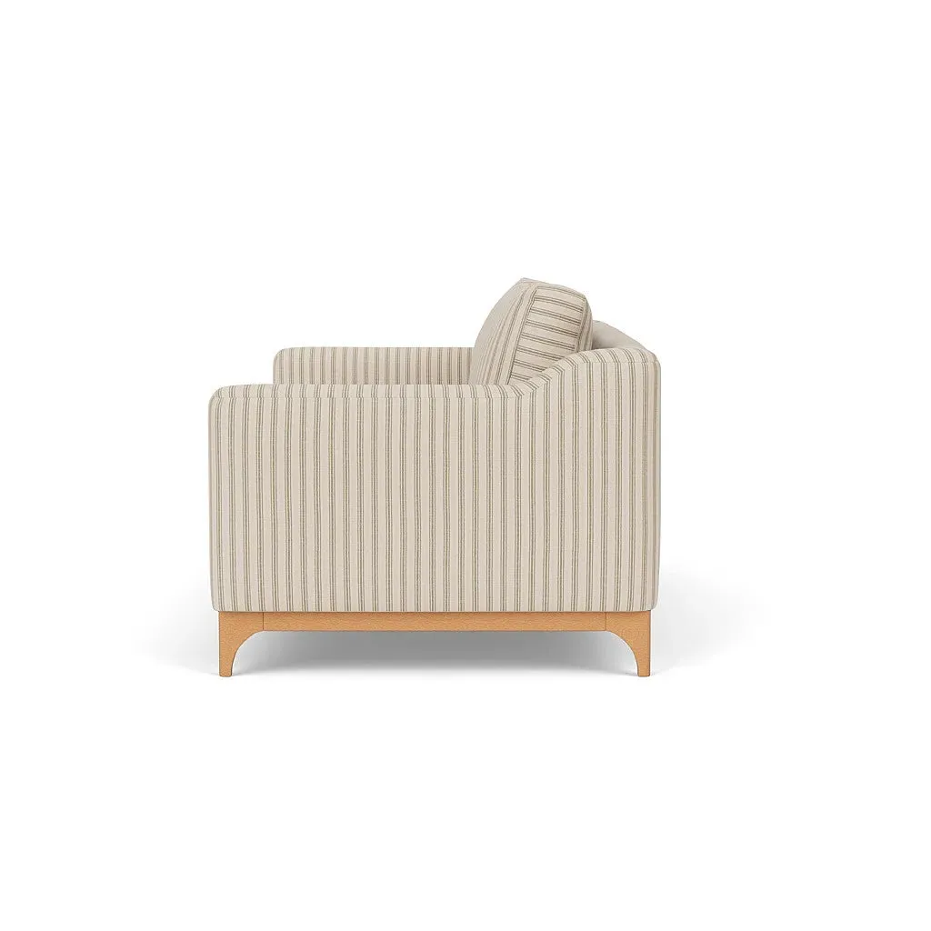 3-Seater Sofa - Sage, Kingham Stripe