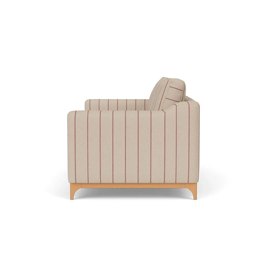 4-Seater Sofa - Raspberry, Compton Stripe