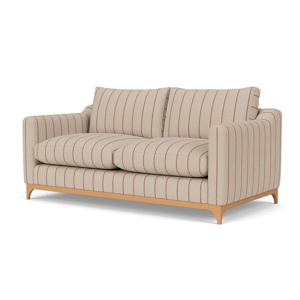 4-Seater Sofa - Raspberry, Compton Stripe