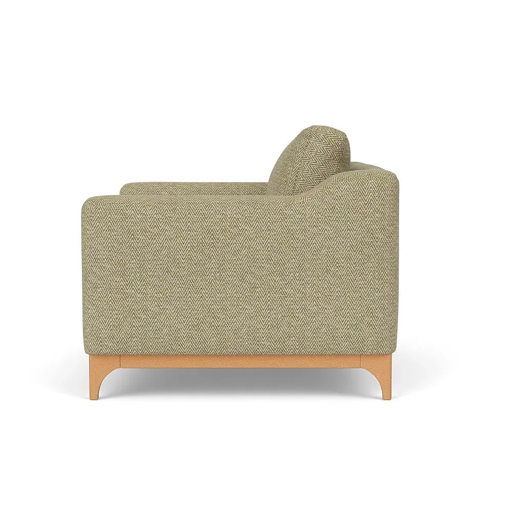 Love Seat - Apple, Herringbone Weave