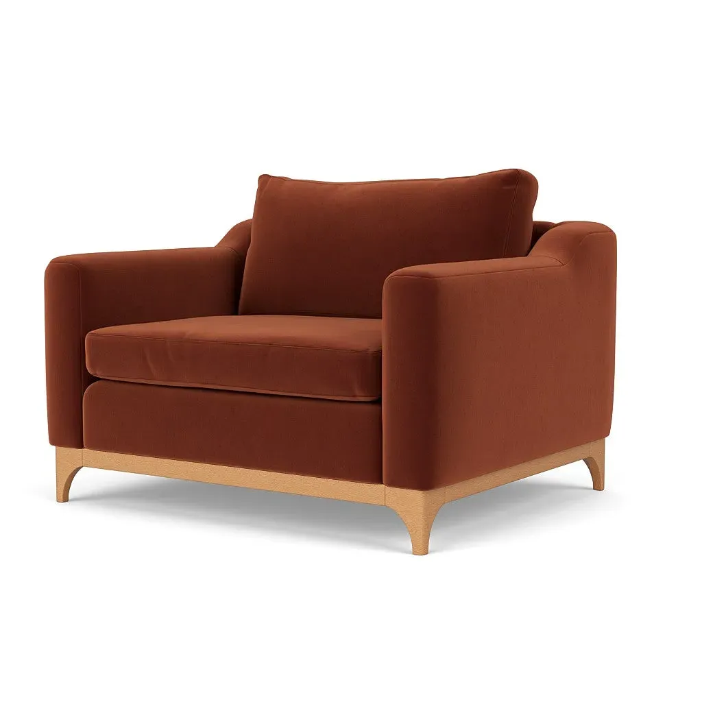 Love Seat - Brick, Matt Velvet