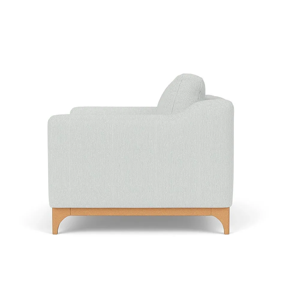 Love Seat Broadway Stripe - Duck Egg
