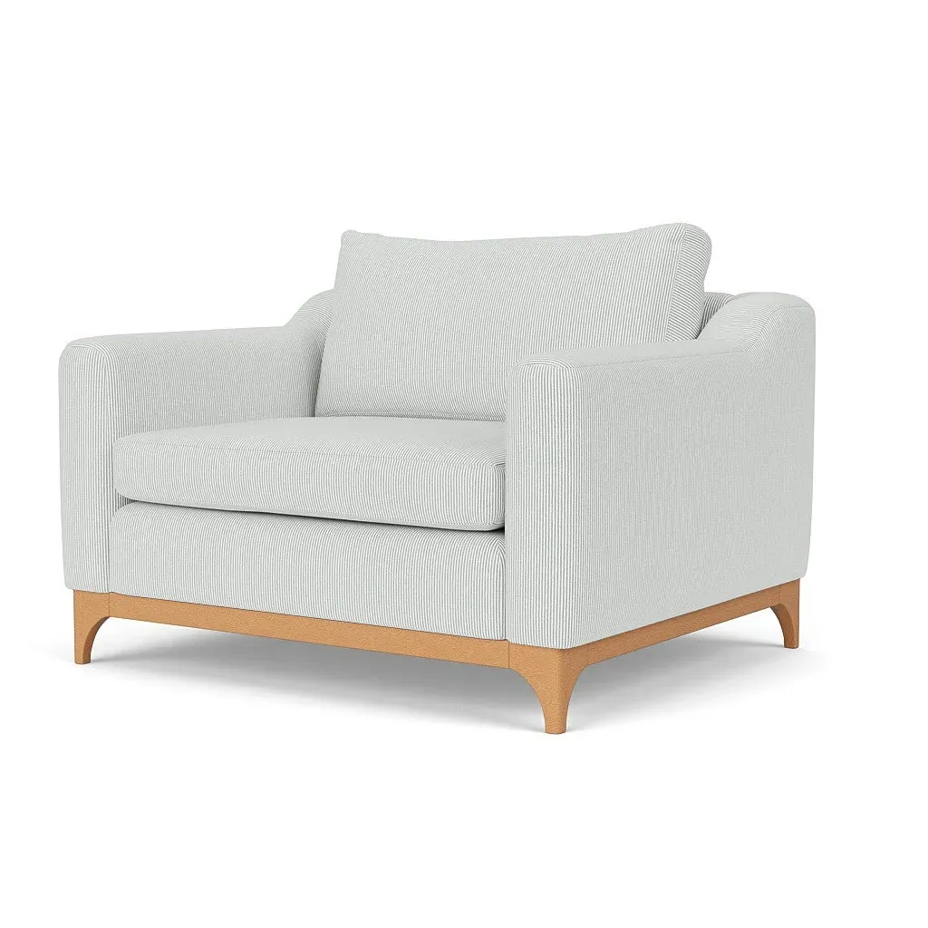 Love Seat Broadway Stripe - Duck Egg