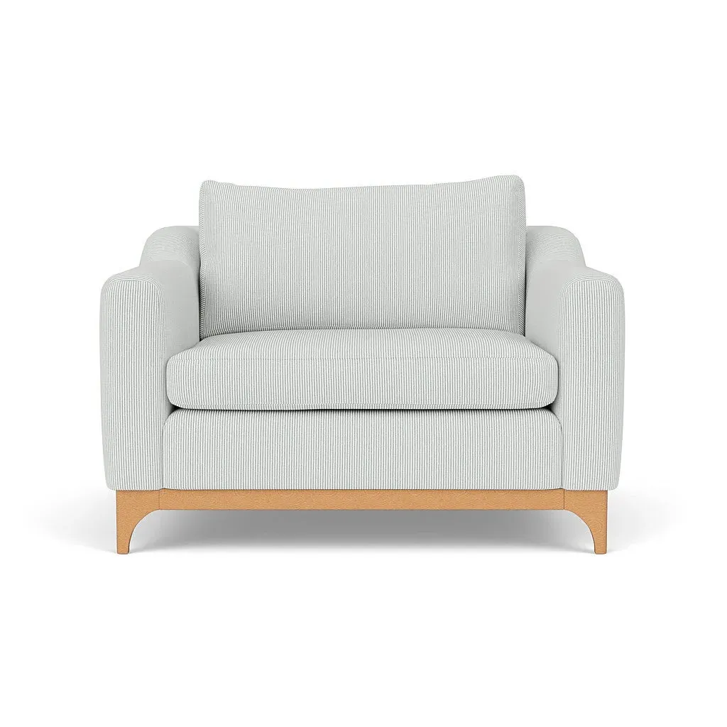 Love Seat Broadway Stripe - Duck Egg image