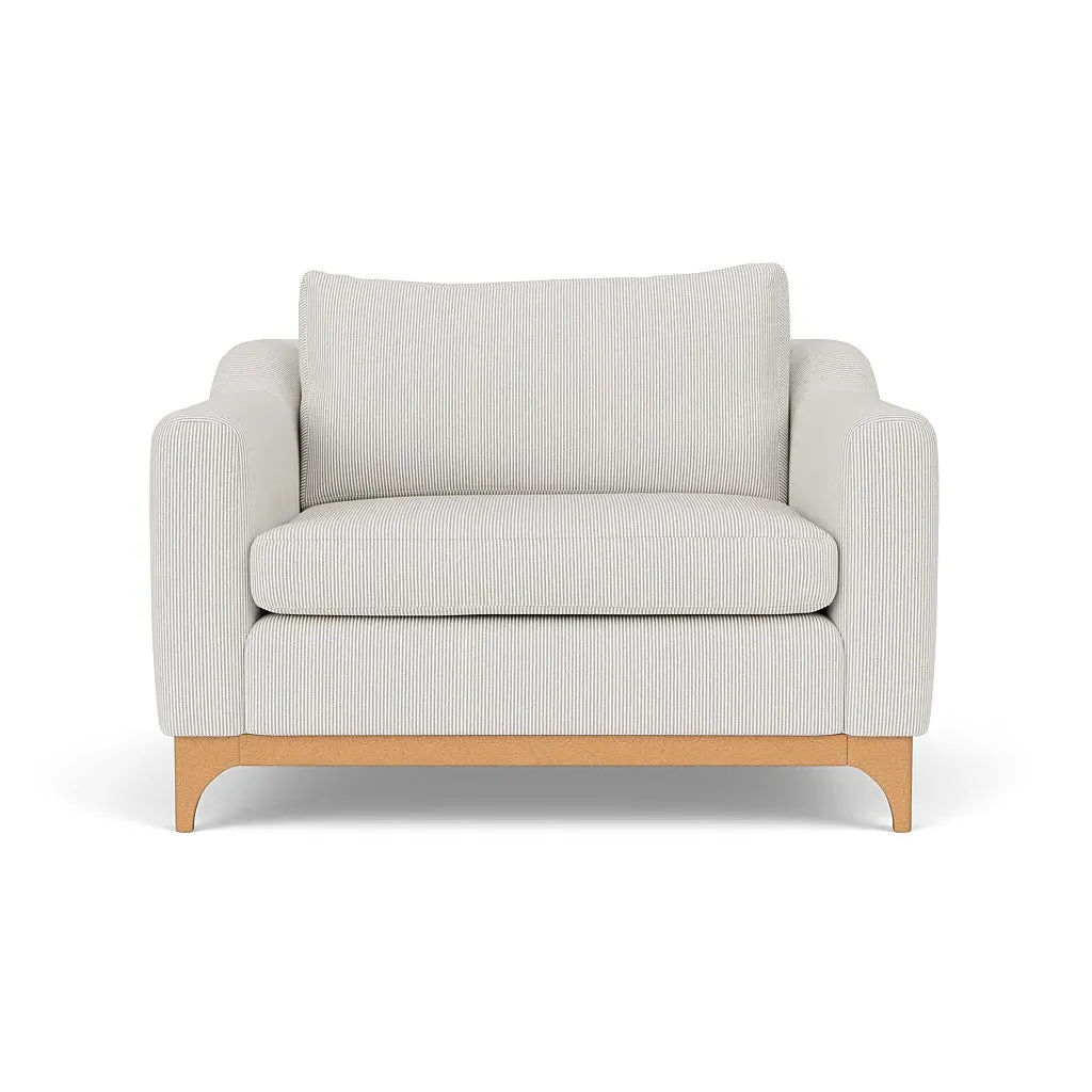 Love Seat Broadway Stripe - Grey