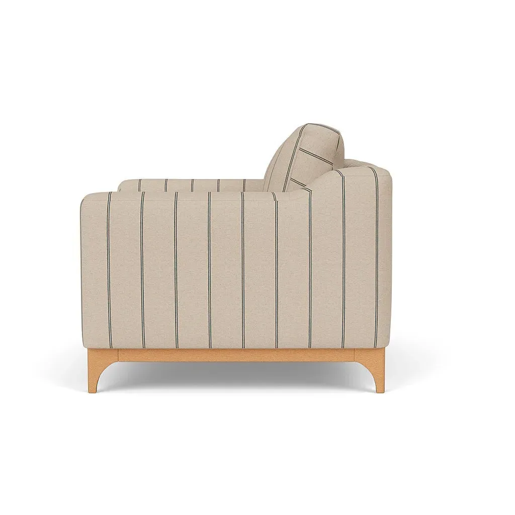 Love Seat - Charcoal, Compton Stripe