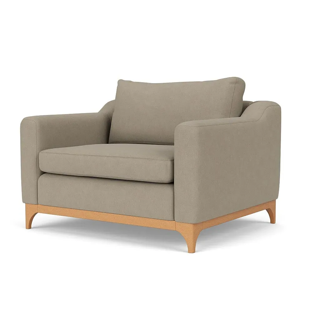 Love Seat - Dove Grey, Linen Mix