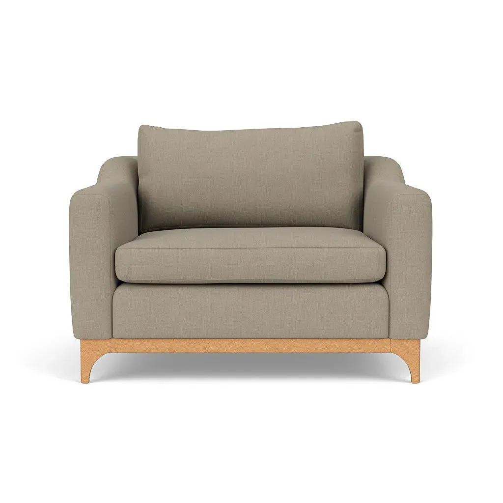 Love Seat - Dove Grey, Linen Mix