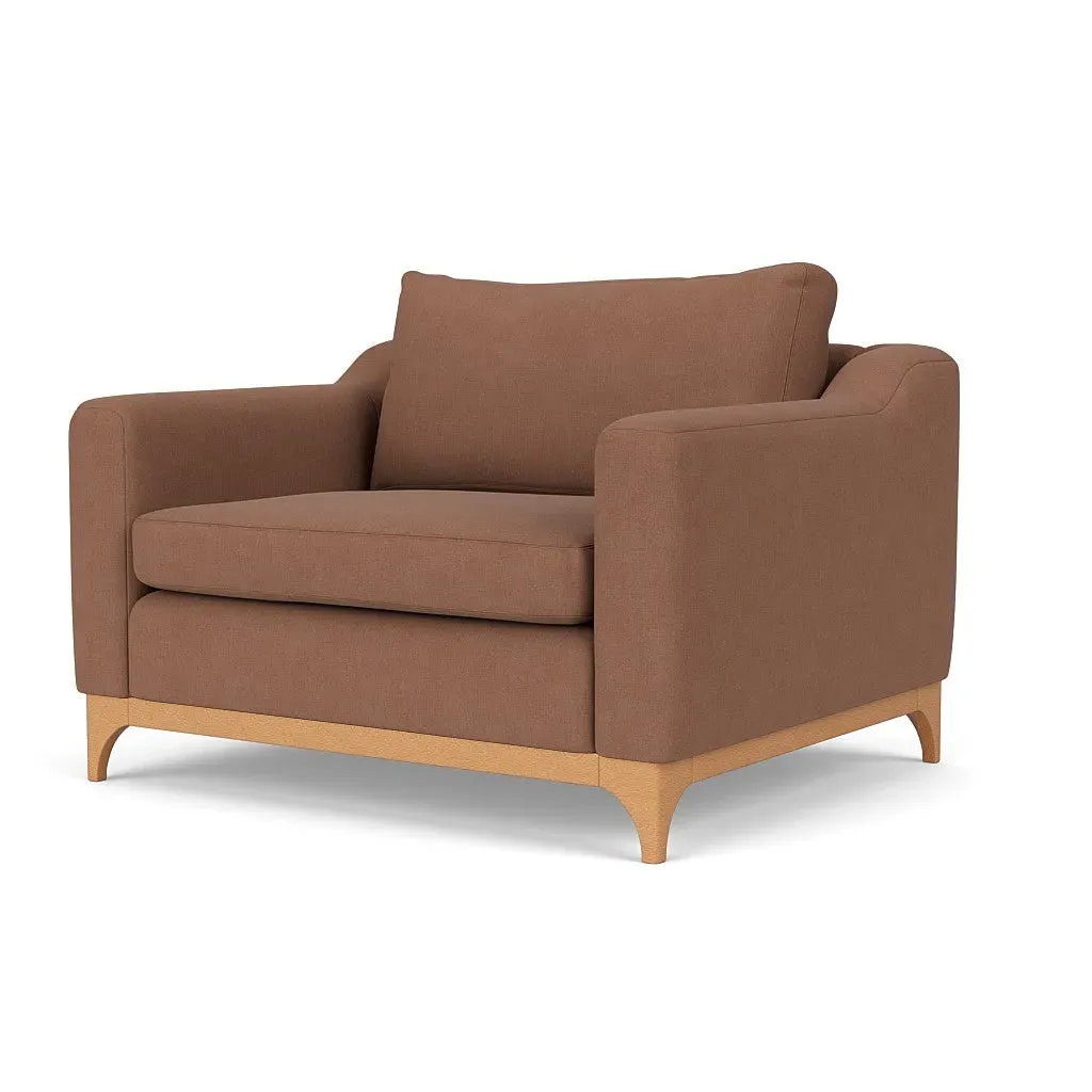 Love Seat - Dusky Blush, Linen Mix