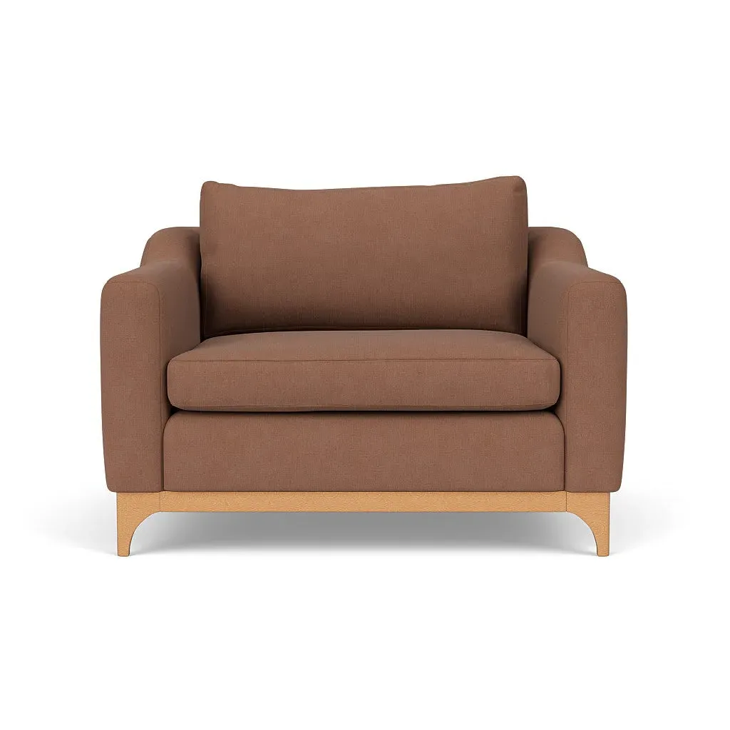 Love Seat - Dusky Blush, Linen Mix