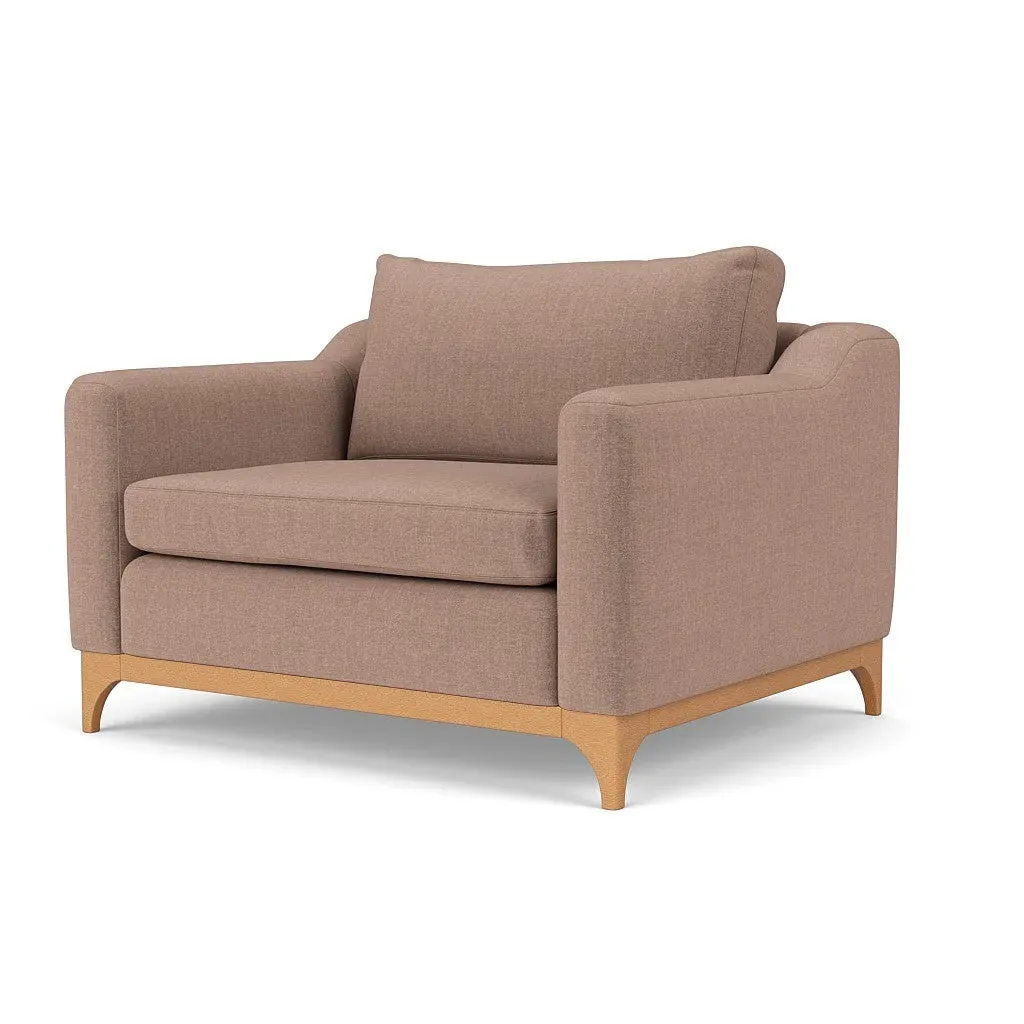 Love Seat - Dusky Rose, Eco Chenille