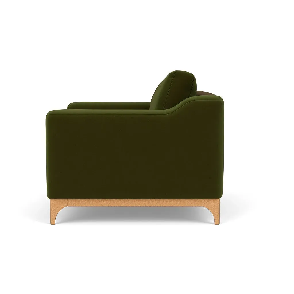 Love Seat - Forest Green, Matt Velvet