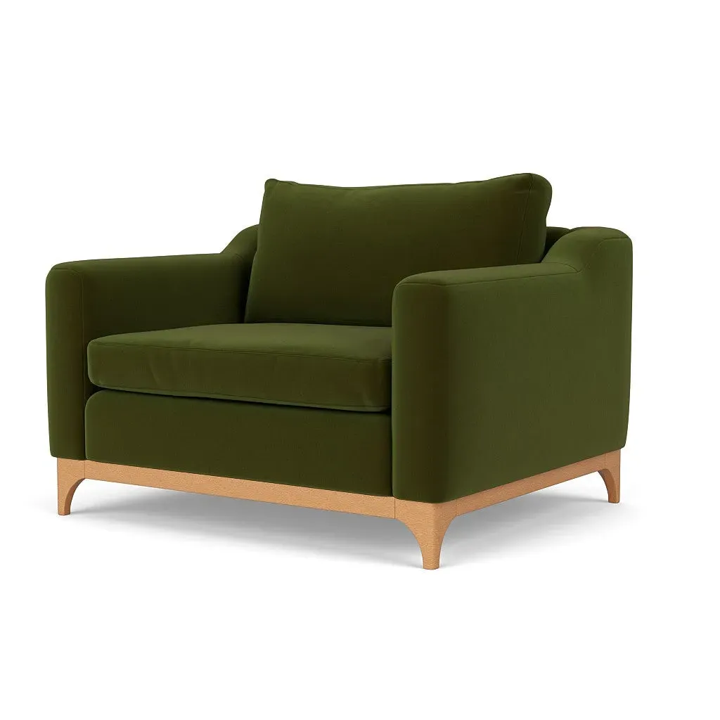 Love Seat - Forest Green, Matt Velvet