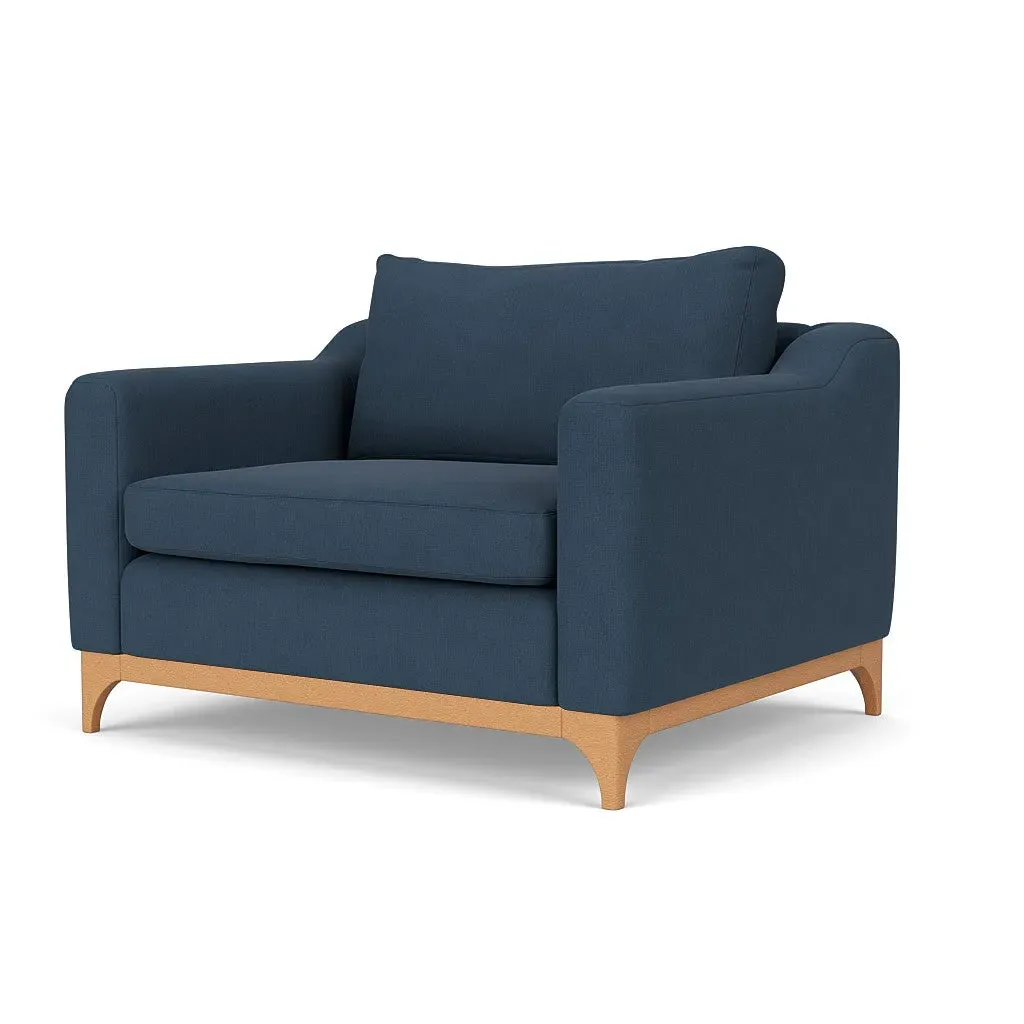 Love Seat - Indigo, House Linen Mix