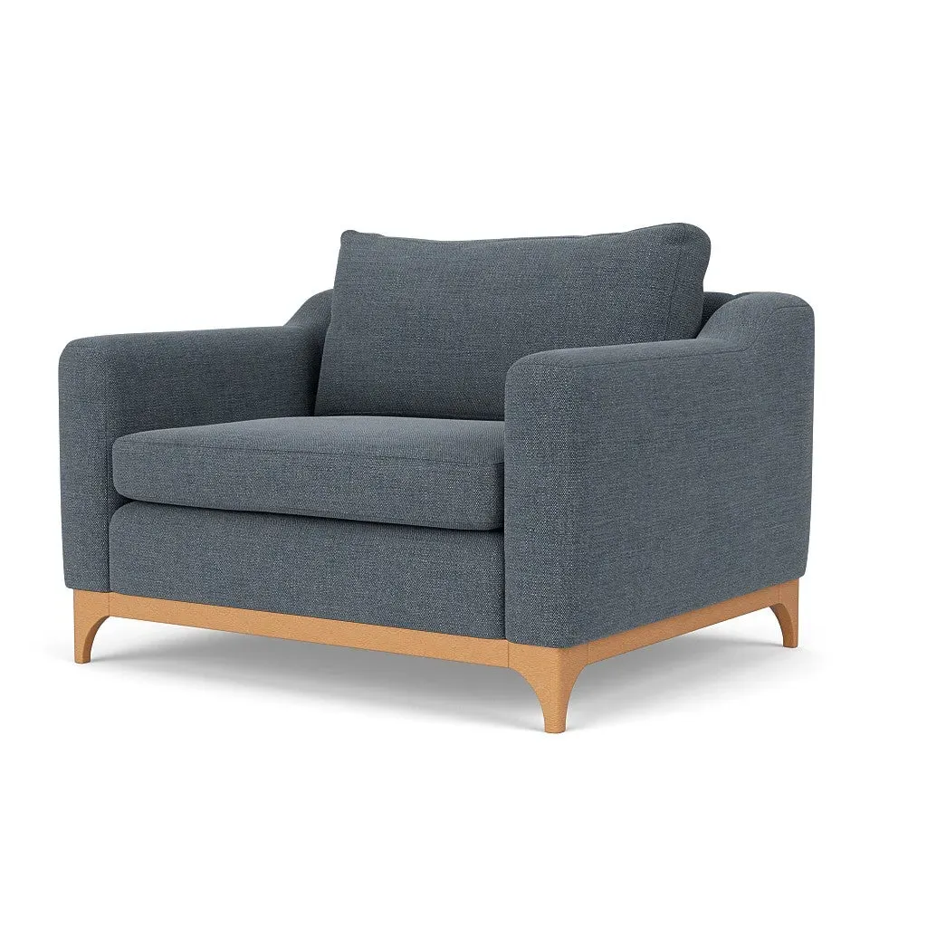 Love Seat - Indigo, Rustic Weave