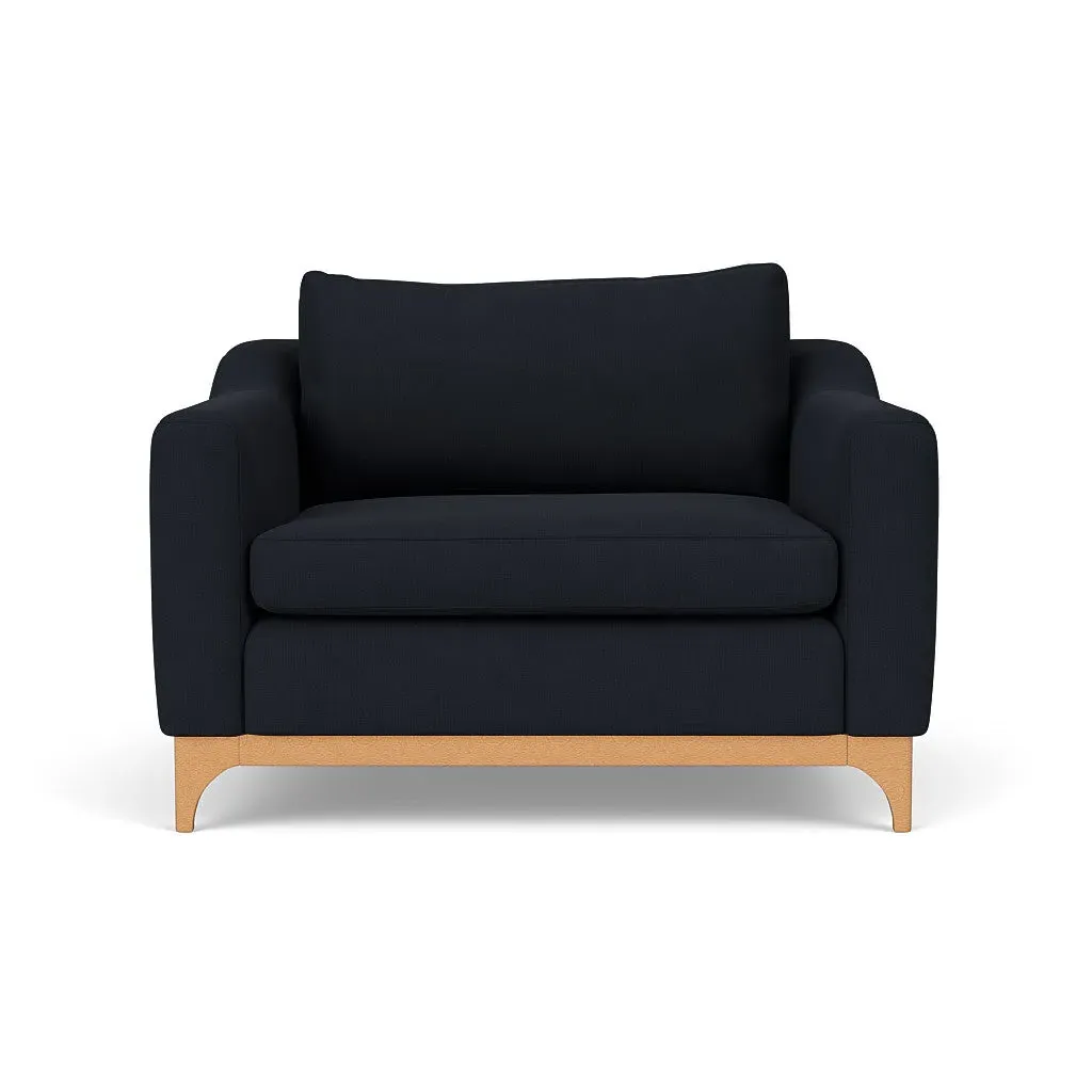 Love Seat - Ink, Linen Mix