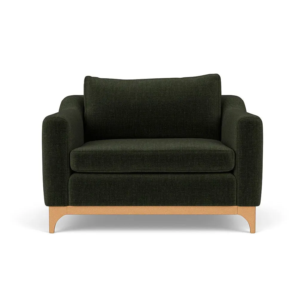 Love Seat - Moss, Eco Chenille