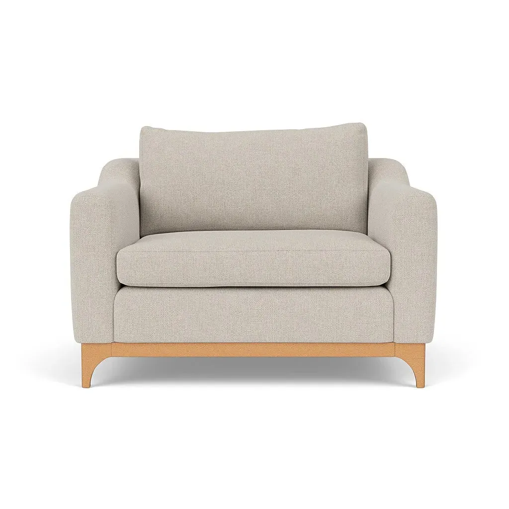 Love Seat - Natural, Aquaclean Oxford