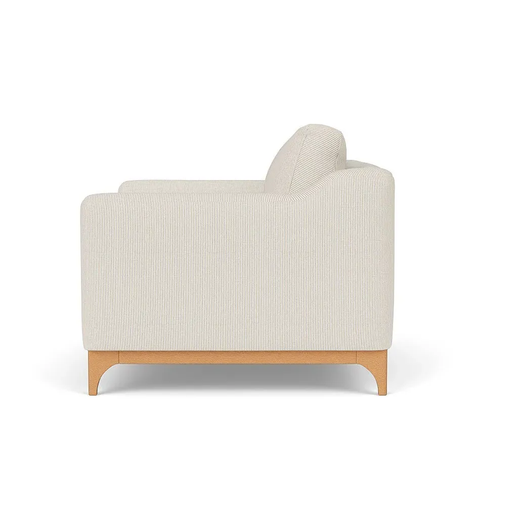 Love Seat - Natural, Broadway Stripe