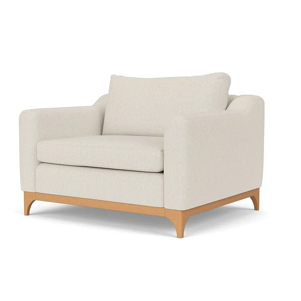 Love Seat - Natural, Broadway Stripe