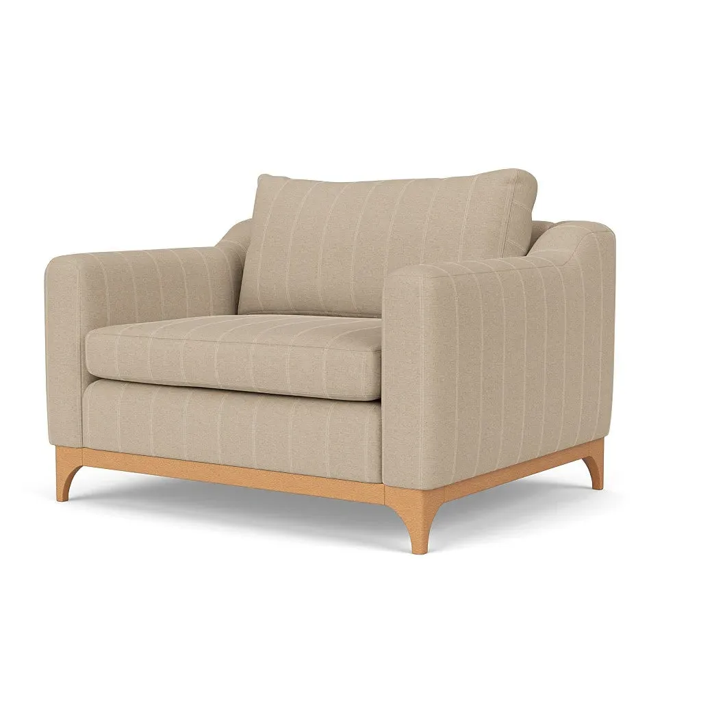 Love Seat - Natural, Compton Stripe