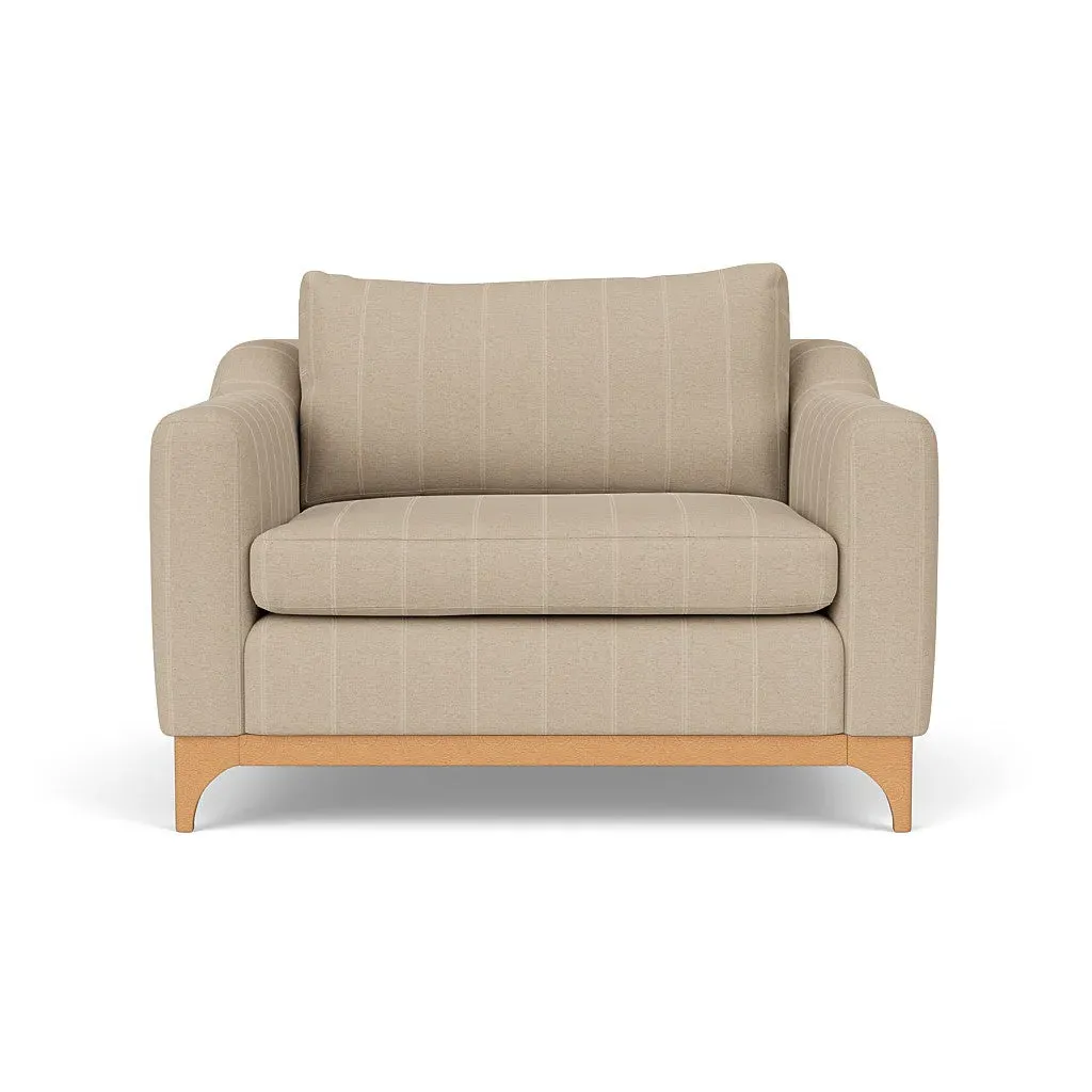 Love Seat - Natural, Compton Stripe