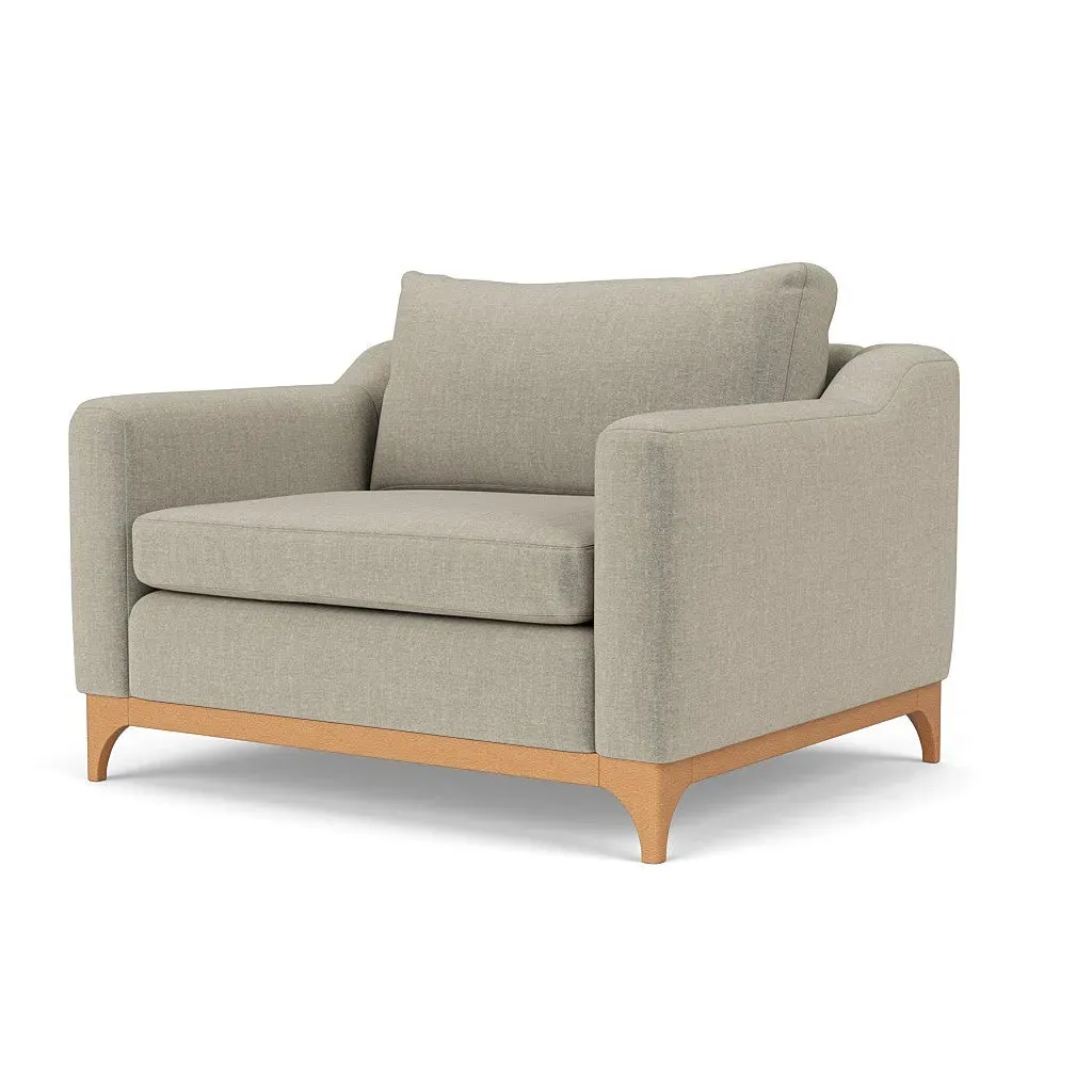 Love Seat - Natural, Eco Chenille