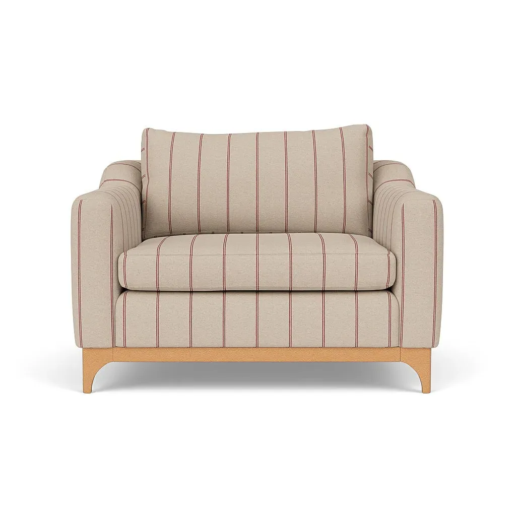 Love Seat - Raspberry, Compton Stripe