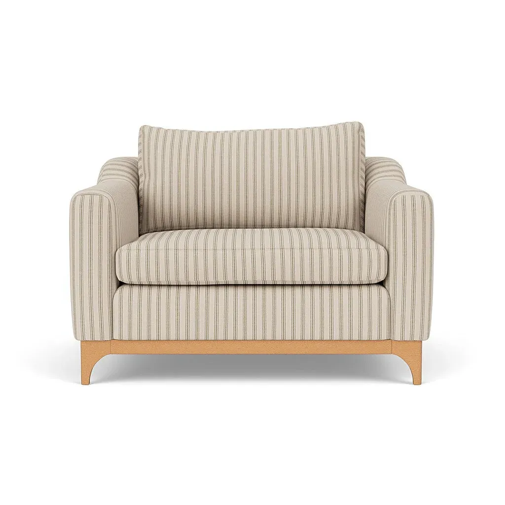 Love Seat - Sage, Kingham Stripe image