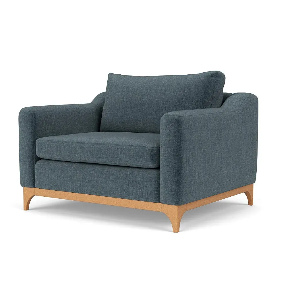 Love Seat - Teal, Eco Chenille