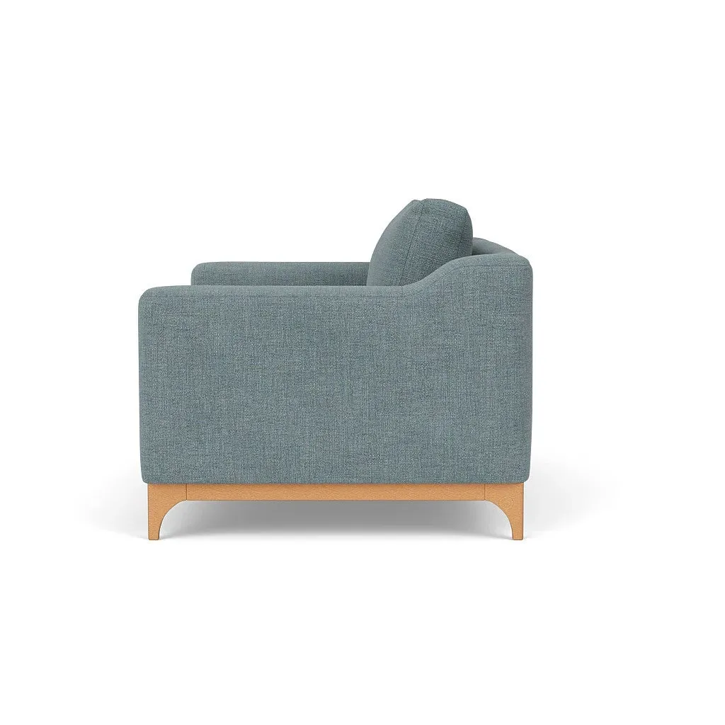 Watson 2-Seater Sofa - Teal Marl, Rustic Weave
