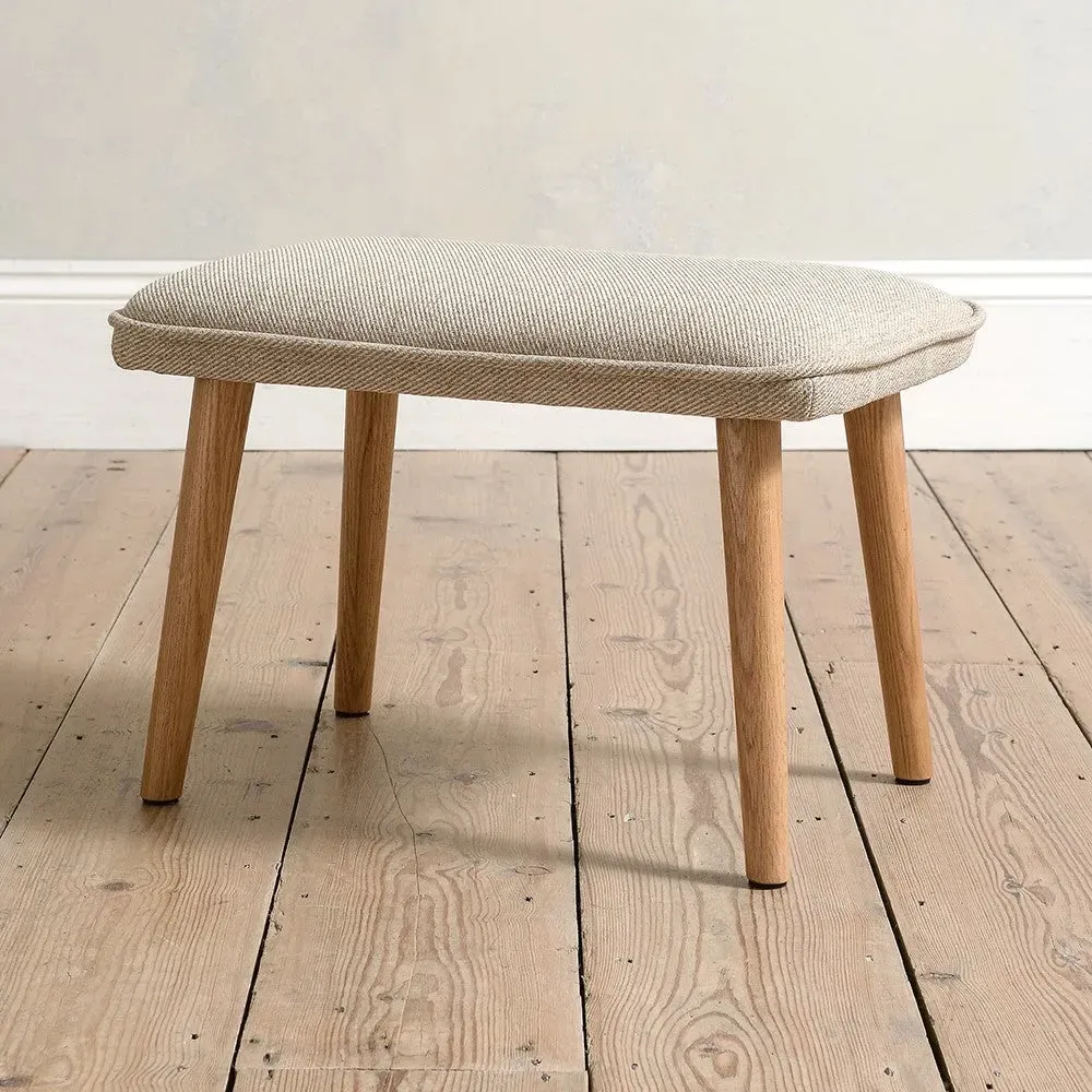 Chair and Footstool Set - Stone, Oak