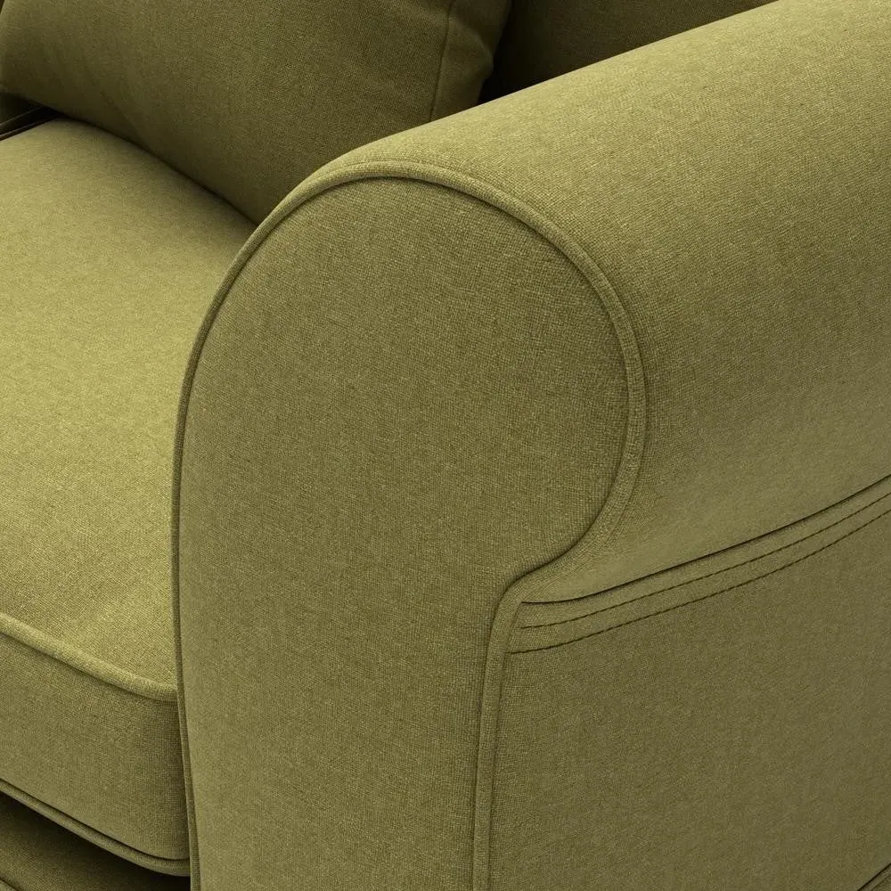 3-Seater Sofa - Green, House Linen Mix