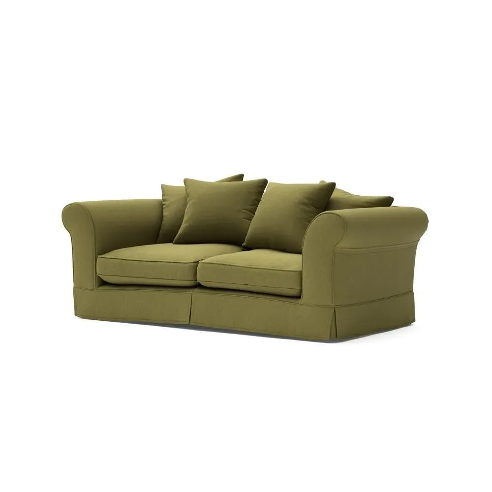 3-Seater Sofa - Green, House Linen Mix