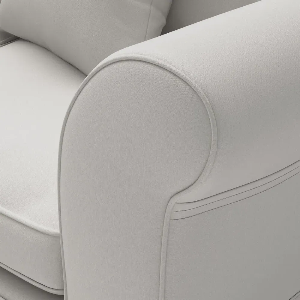 3-Seater Sofa with Removable Covers - Dove Grey, Linen Mix