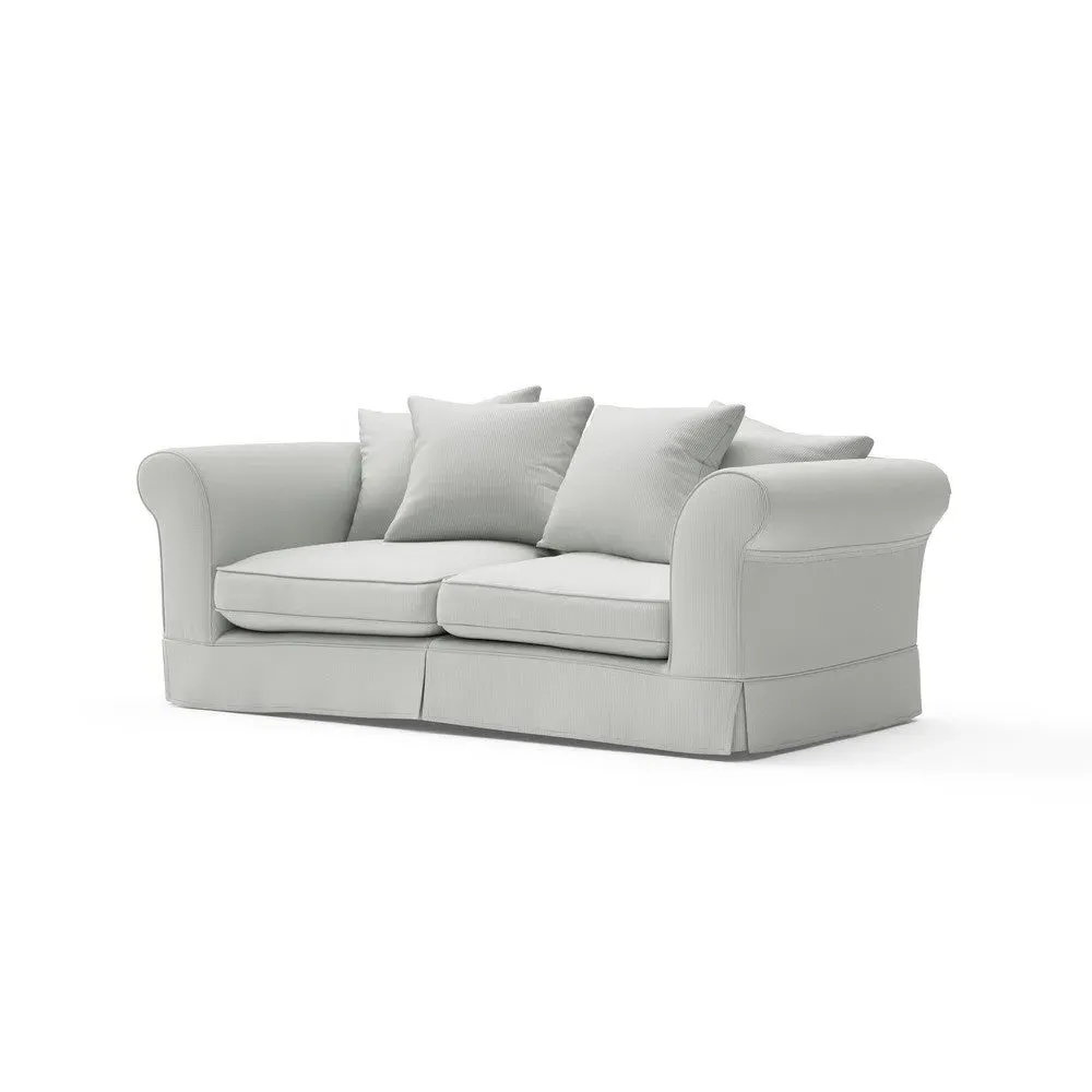 3-Seater Sofa with Removable Covers - Duck Egg