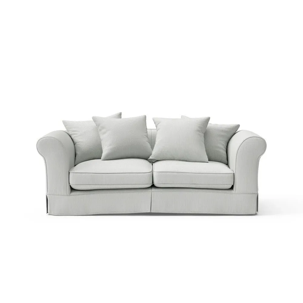 3-Seater Sofa with Removable Covers - Duck Egg image