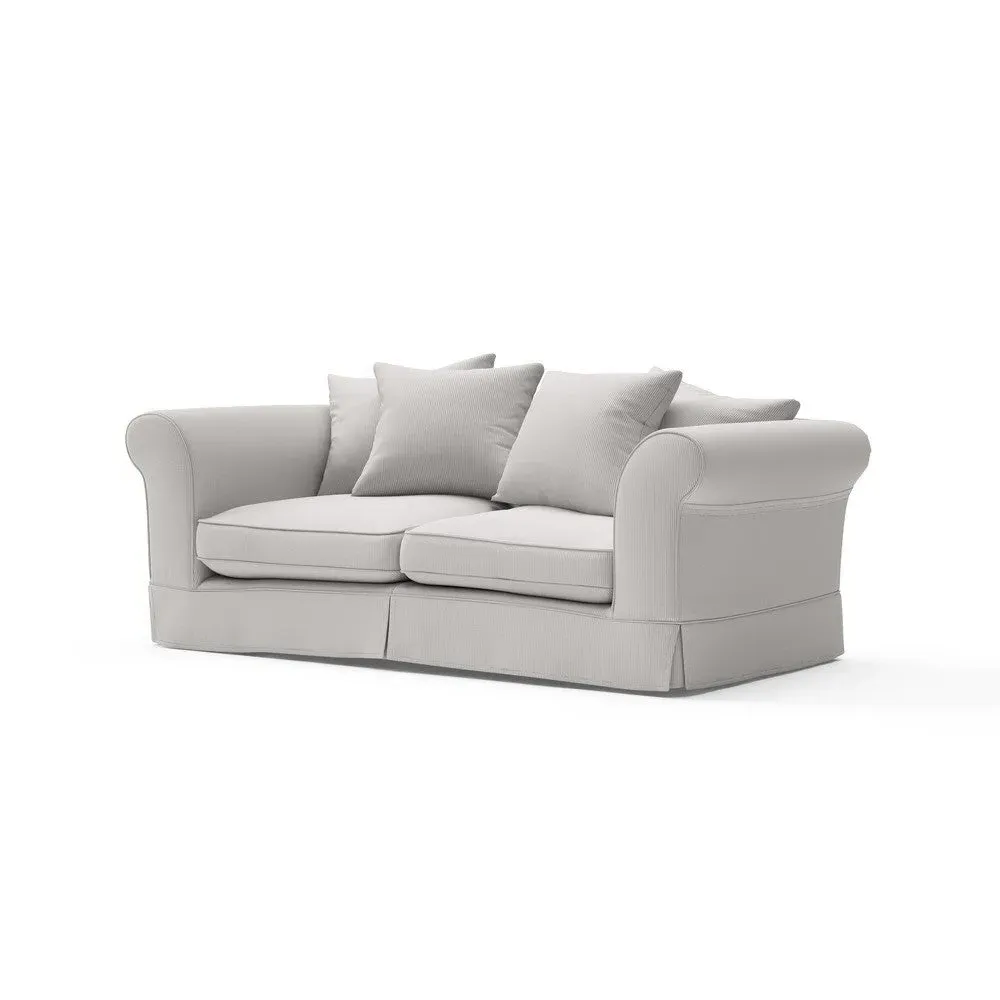 3-Seater Sofa with Removable Covers - Grey