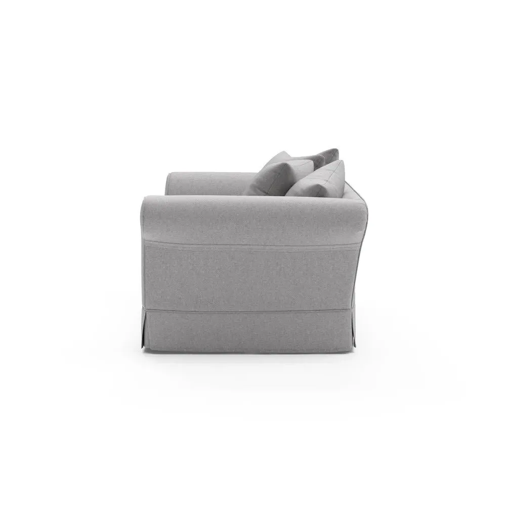 3-Seater Sofa with Removable Covers - Grey Marl