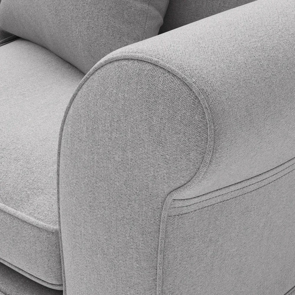 3-Seater Sofa with Removable Covers - Grey Marl