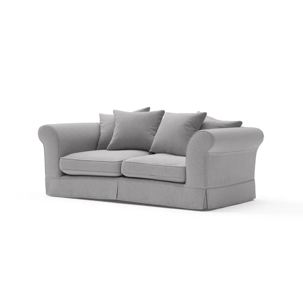 3-Seater Sofa with Removable Covers - Grey Marl