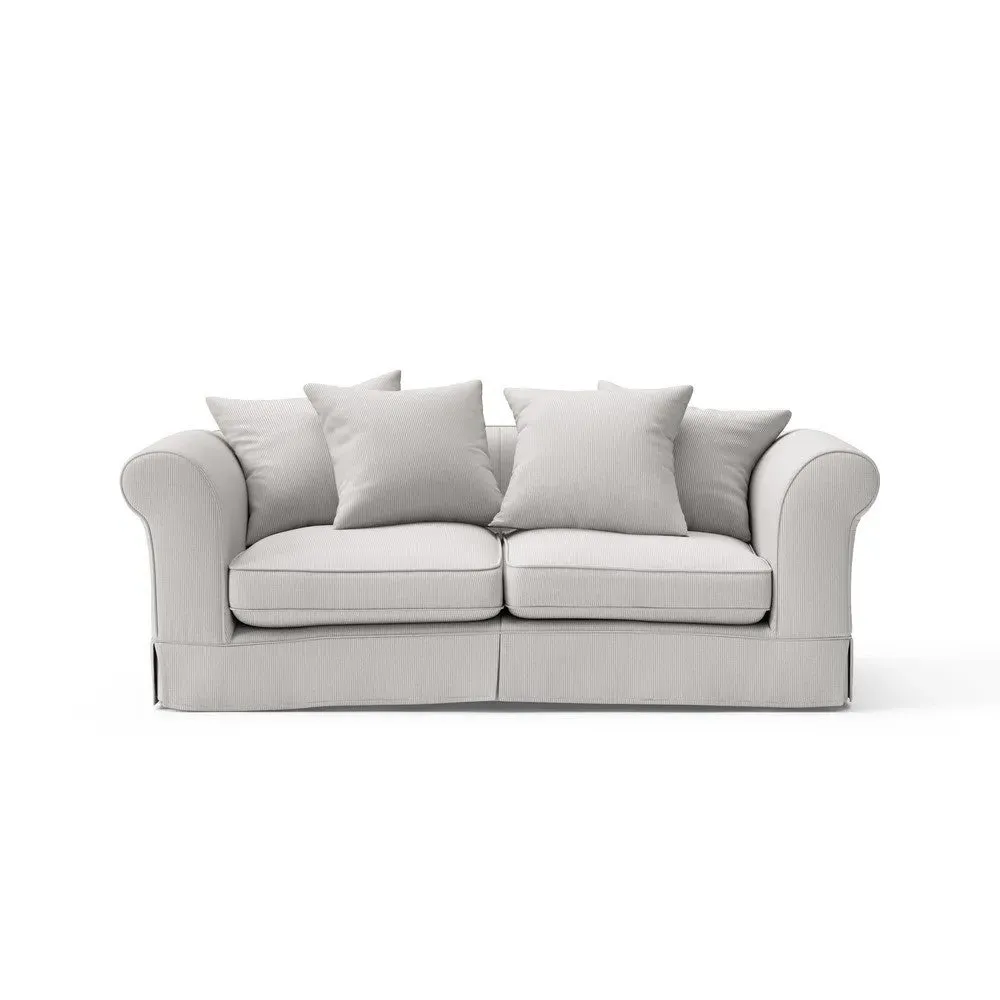 3-Seater Sofa with Removable Covers - Grey