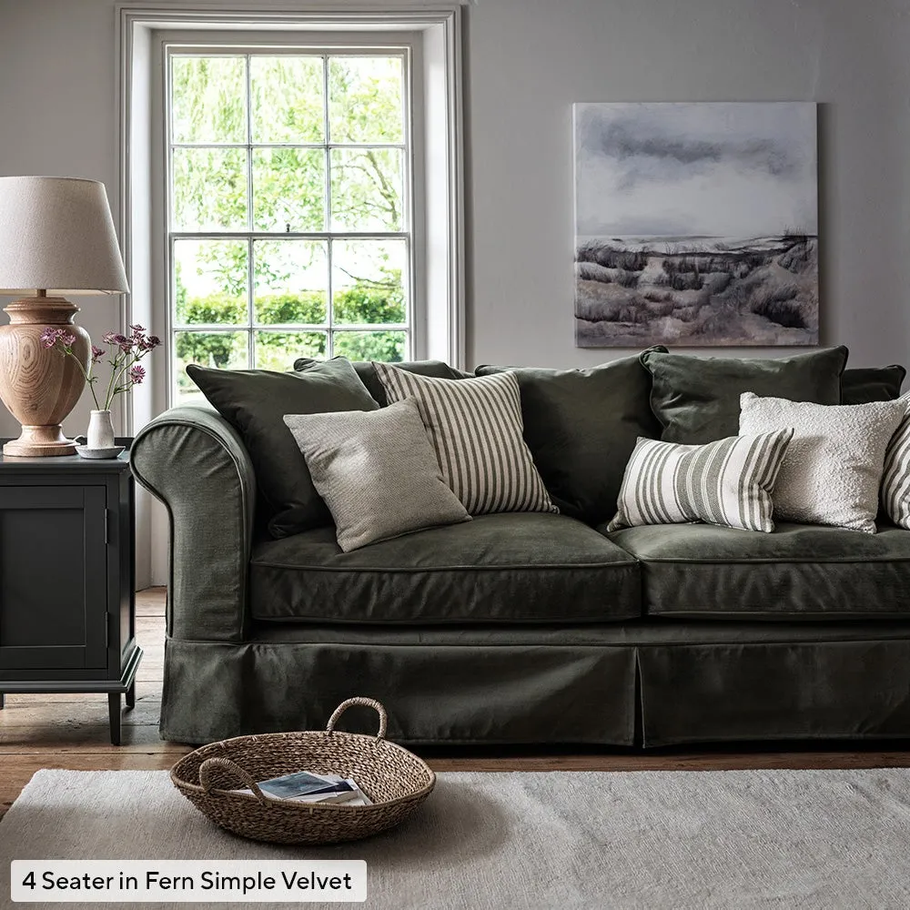 3-Seater Sofa with Removable Covers - Indigo, House Linen Mix