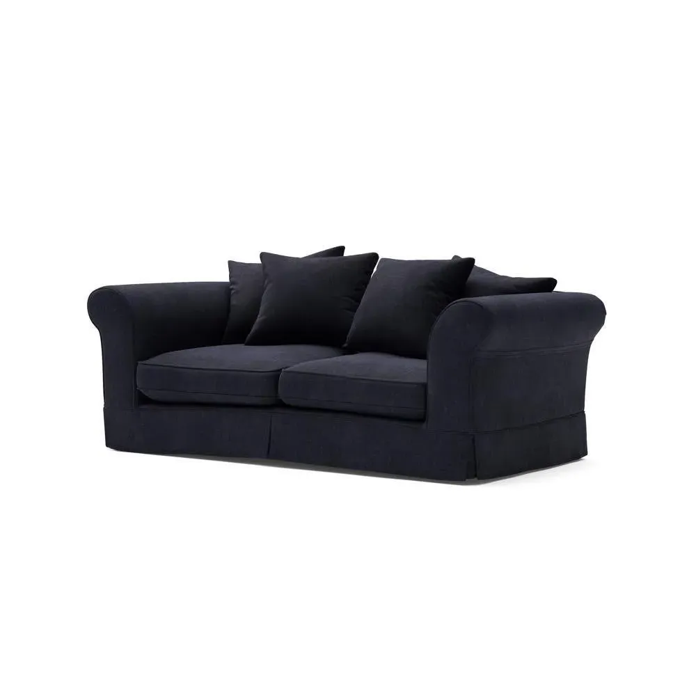 3-Seater Sofa with Removable Covers - Ink, Eco Chenille