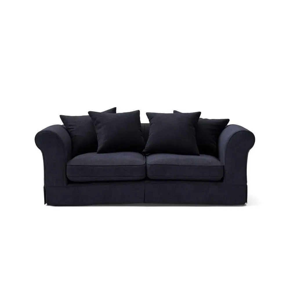 3-Seater Sofa with Removable Covers - Ink, Eco Chenille