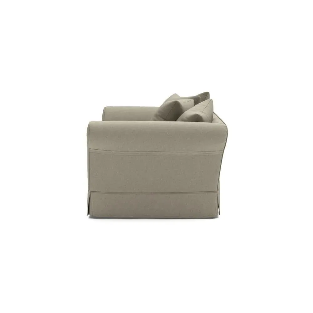 3-Seater Sofa with Removable Covers - Mid Grey, Linen Mix