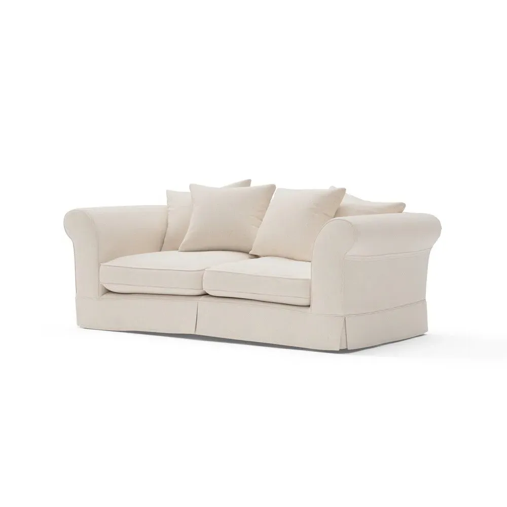 3-Seater Sofa with Removable Covers - Natural