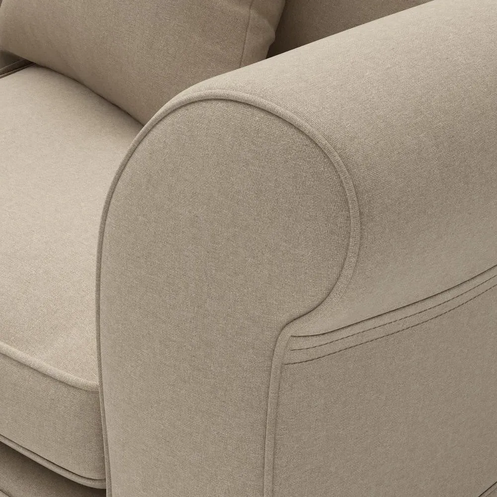 3-Seater Sofa with Removable Covers - Natural, House Linen Mix